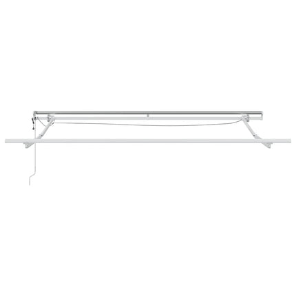 Markis automatiskt infällbar med LED vinröd 300x250 cm