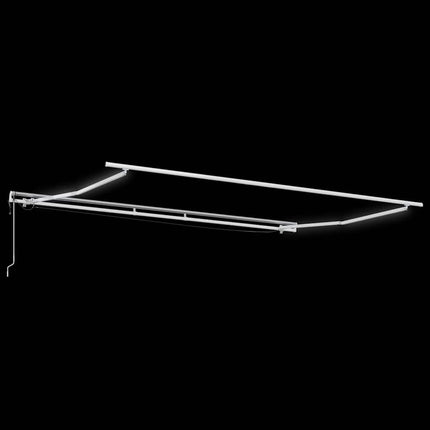 Markis automatiskt infällbar med LED vinröd 450x300 cm