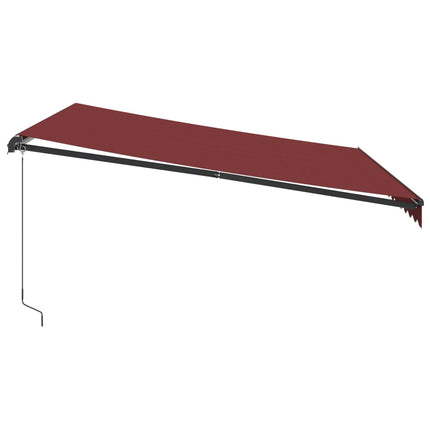 Markis manuellt infällbar vinröd 400x350 cm