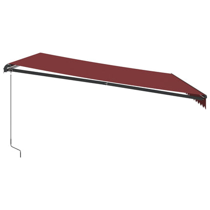 Markis manuellt infällbar vinröd 450x350 cm