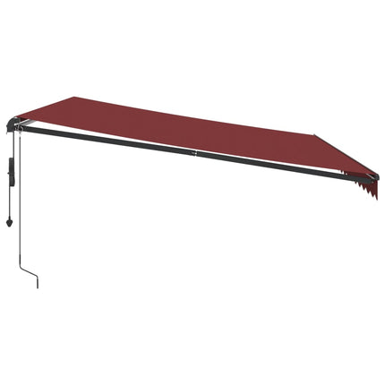 Markis automatiskt infällbar vinröd 450x350 cm