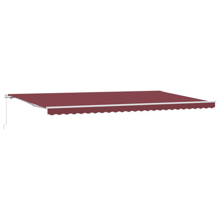 Markis manuellt infällbar vinröd 500x300 cm