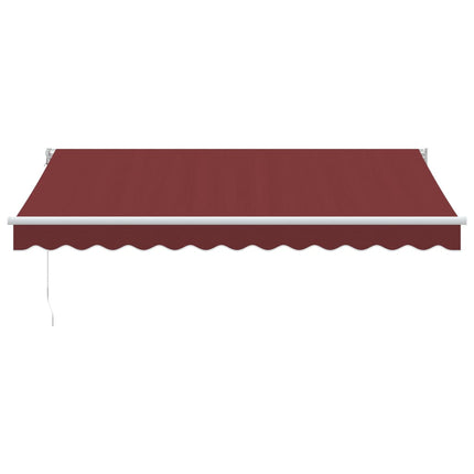 Markis manuellt infällbar vinröd 350x250 cm