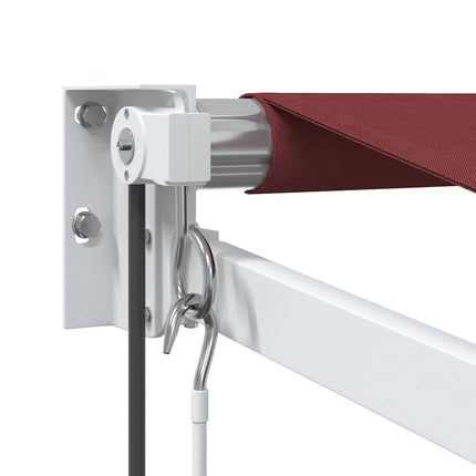 Markis automatiskt infällbar vinröd 350x250 cm