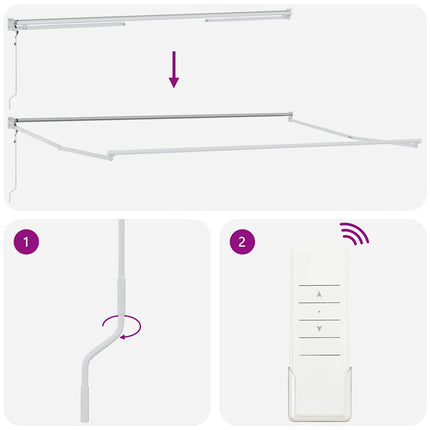 Markis automatiskt infällbar vinröd 400x300 cm