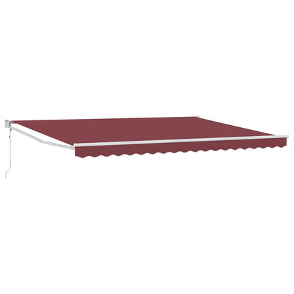 Markis automatiskt infällbar vinröd 450x300 cm