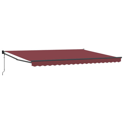 Markis automatiskt infällbar vinröd 450x300 cm