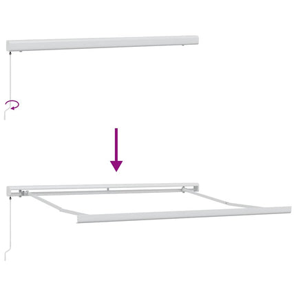 Markis manuellt infällbar vinröd 300x250 cm