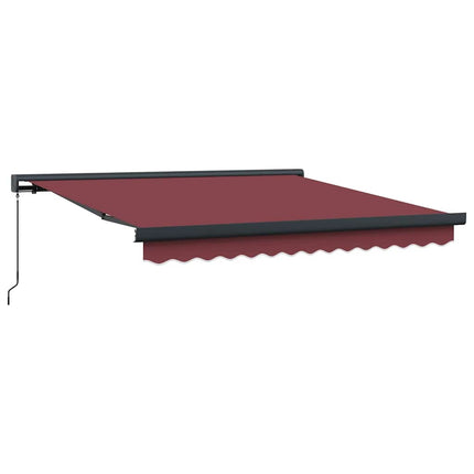 Markis manuellt infällbar vinröd 300x250 cm