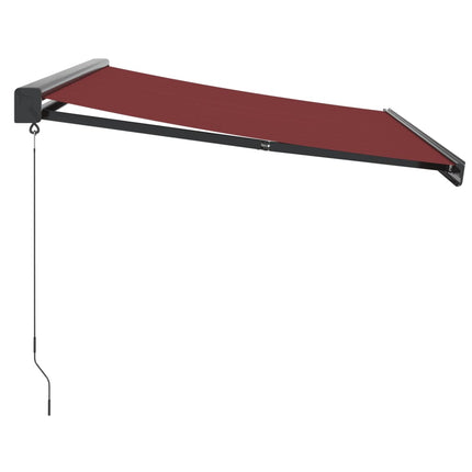 Markis manuellt infällbar vinröd 350x250 cm