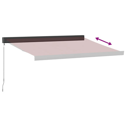Markis manuellt infällbar vinröd 350x250 cm