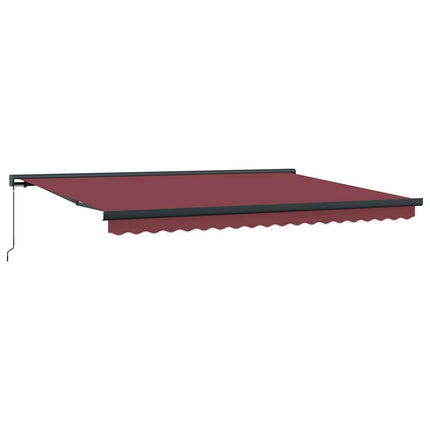 Markis manuellt infällbar vinröd 450x300 cm