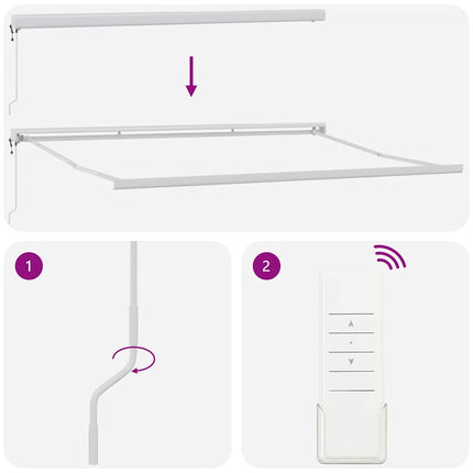 Markis automatiskt infällbar vinröd 450x300 cm