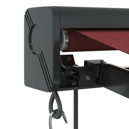Markis automatiskt infällbar vinröd 350x250 cm