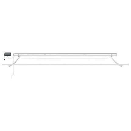 Markis manuellt infällbar med LEDs 450x300 cm brun
