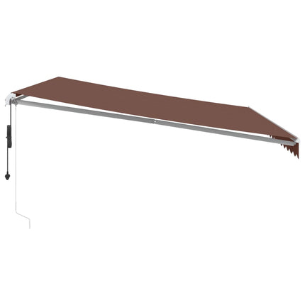 Markis automatiskt infällbar brun 450x350 cm