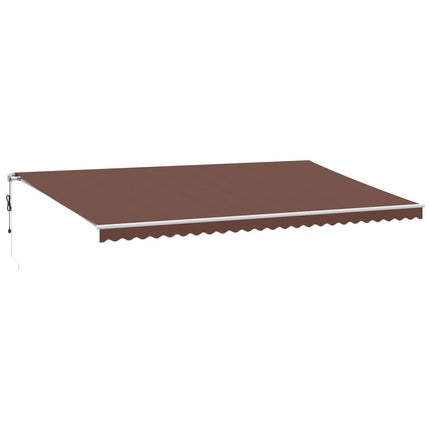 Markis automatiskt infällbar brun 600x350 cm