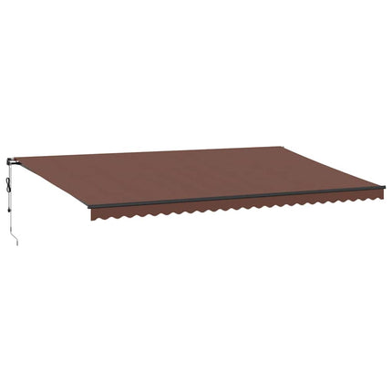Markis automatiskt infällbar brun 600x350 cm