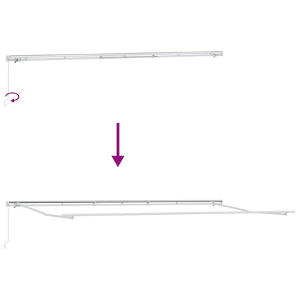 Markis manuellt infällbar 600x300 cm brun