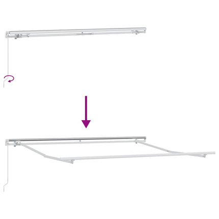 Markis manuellt infällbar 300x250 cm brun