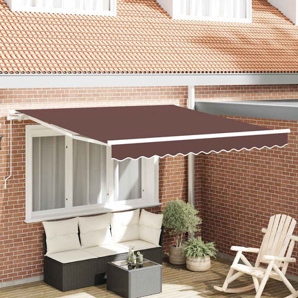 Markis manuellt infällbar 300x250 cm brun