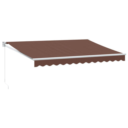 Markis manuellt infällbar 350x250 cm brun