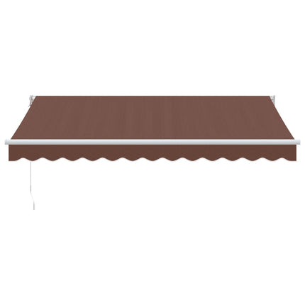 Markis manuellt infällbar 350x250 cm brun