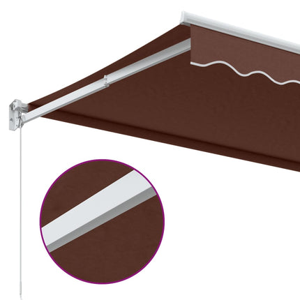 Markis manuellt infällbar 350x250 cm brun