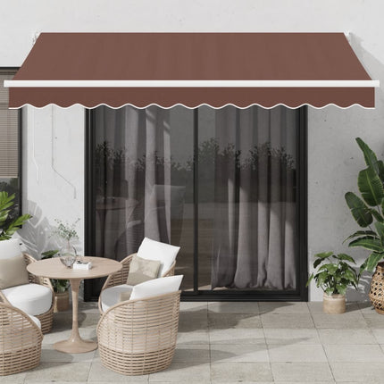 Markis manuellt infällbar 350x250 cm brun