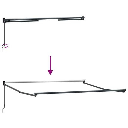 Markis manuellt infällbar 300x250 cm brun