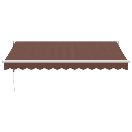 Markis automatiskt infällbar brun 350x250 cm