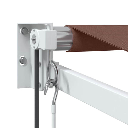 Markis automatiskt infällbar brun 350x250 cm