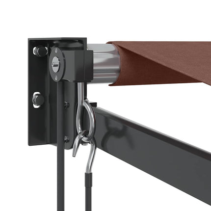 Markis automatiskt infällbar brun 350x250 cm