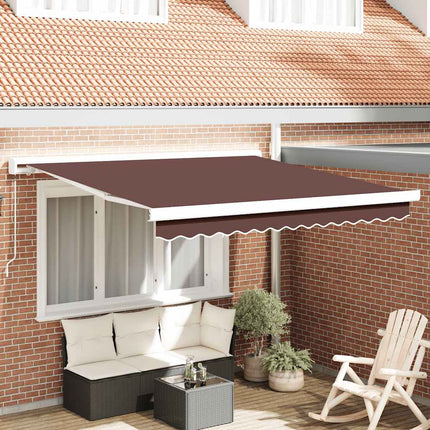 Markis manuellt infällbar 300x250 cm brun