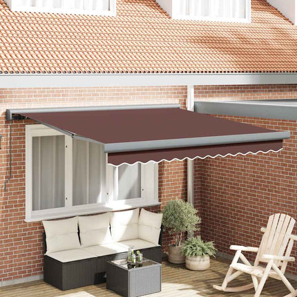 Markis manuellt infällbar 300x250 cm brun