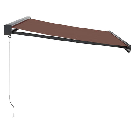 Markis manuellt infällbar 350x250 cm brun