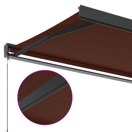 Markis manuellt infällbar 350x250 cm brun