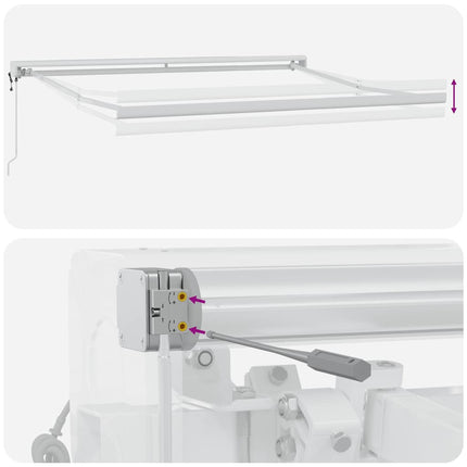 Markis automatiskt infällbar brun 300x250 cm