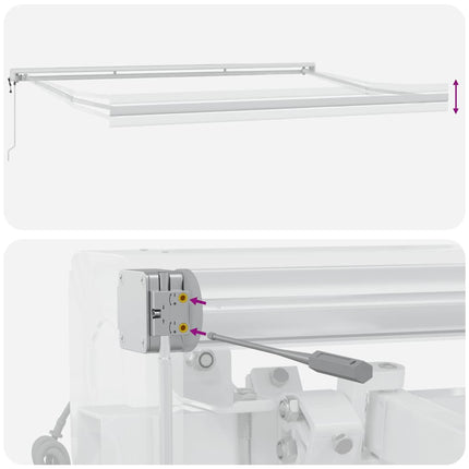 Markis automatiskt infällbar 450x300 cm brun