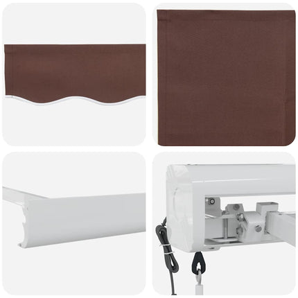 Markis automatiskt infällbar 500x300 cm brun