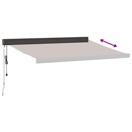 Markis automatiskt infällbar brun 350x250 cm