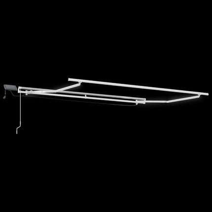 Markis manuellt infällbar med LEDs antracit och vit 300x250 cm