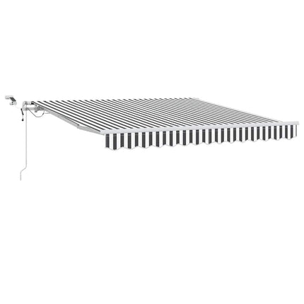 Markis automatiskt infällbar med LEDs antracit&vit 300x250 cm