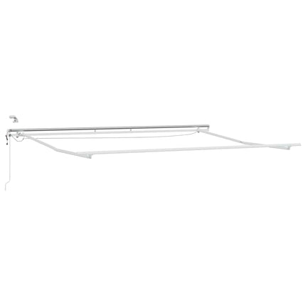 Markis automatiskt infällbar med LEDs antracit&vit 400x300 cm