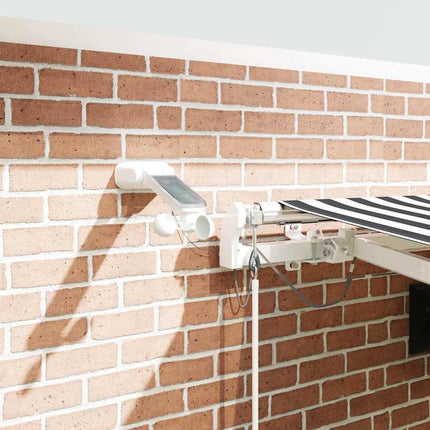 Markis automatiskt infällbar med LEDs antracit&vit 450x300 cm