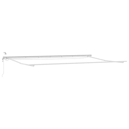 Markis automatiskt infällbar med LEDs antracit&vit 600x300 cm