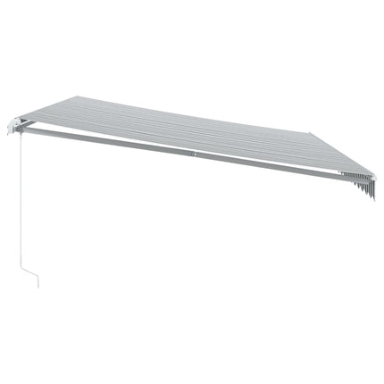 Markis manuellt infällbar antracit&vit 500x350 cm