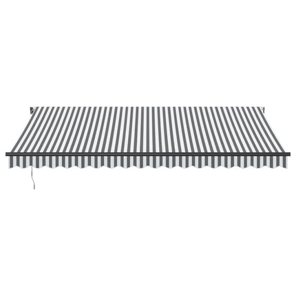 Markis automatiskt infällbar 450x350 cm antracit&vit