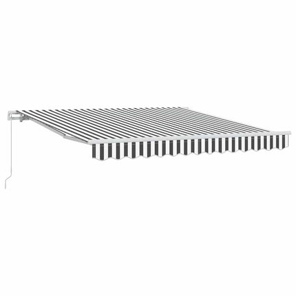 Markis manuellt infällbar antracit&vit 300x250 cm