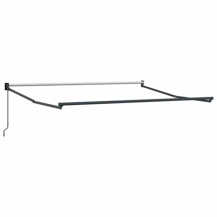 Markis infällbar antracit och vit 3x2,5 m tyg&aluminium
